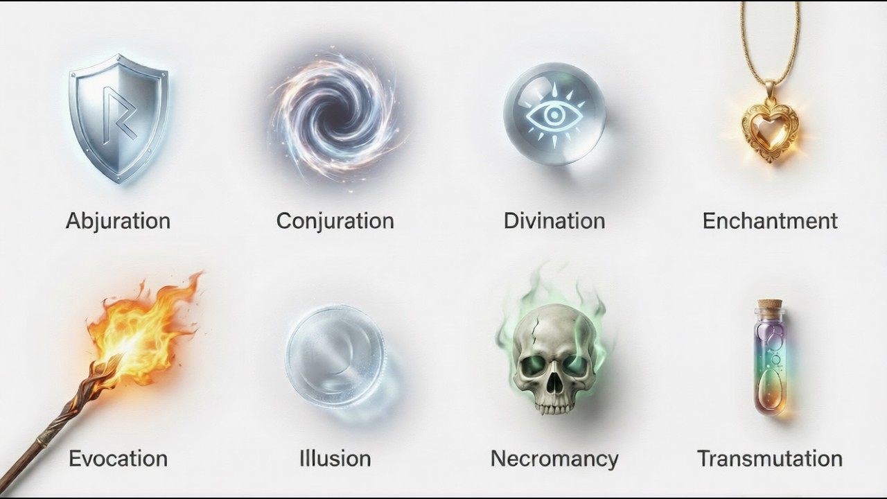 8 D&D Schools of Magic Explained in 7 Minutes