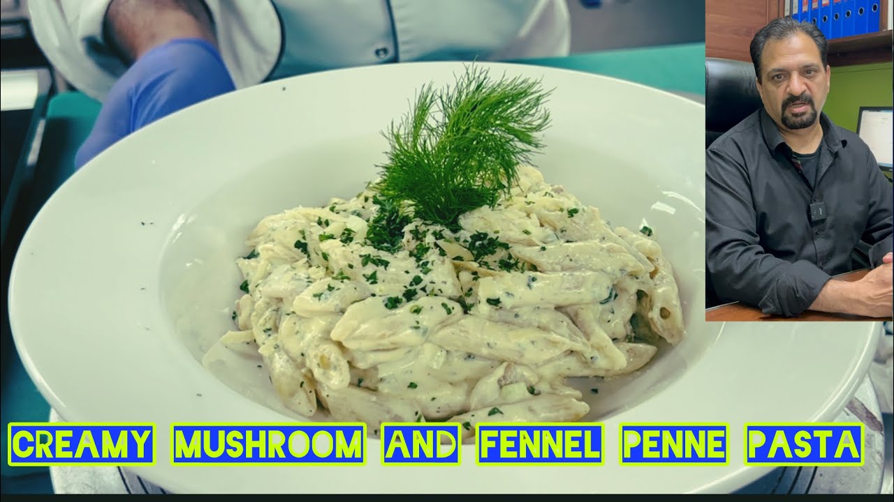 Creamy mushroom and Fennel Penne Pasta #chef #