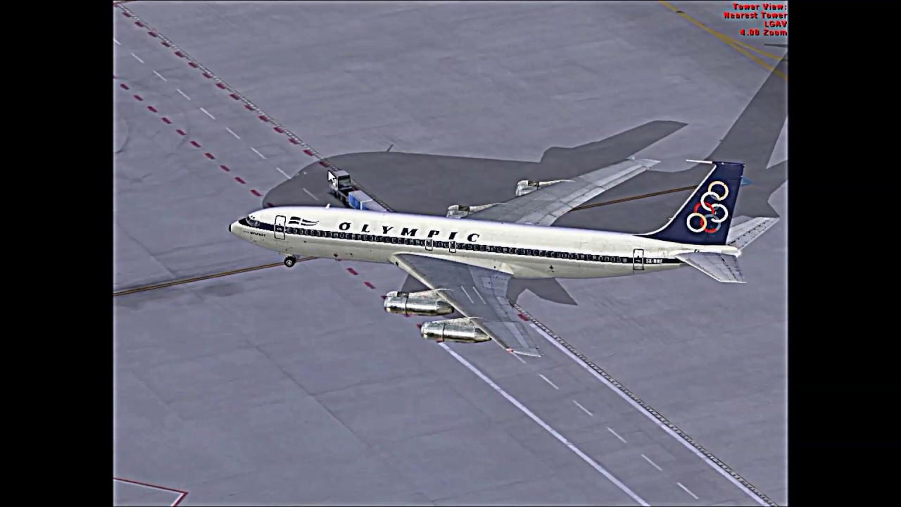 fsx Olympic airways 707  Athens to Istanbul (LGAV--LTBA)