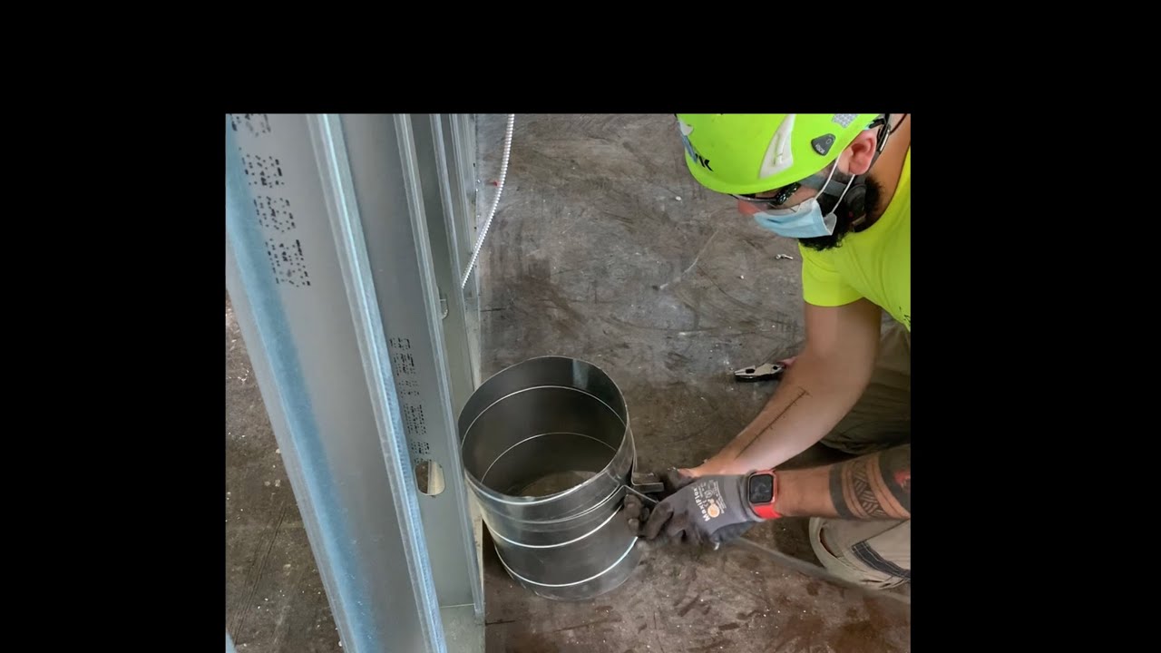 How to make hangers for round duct pipe