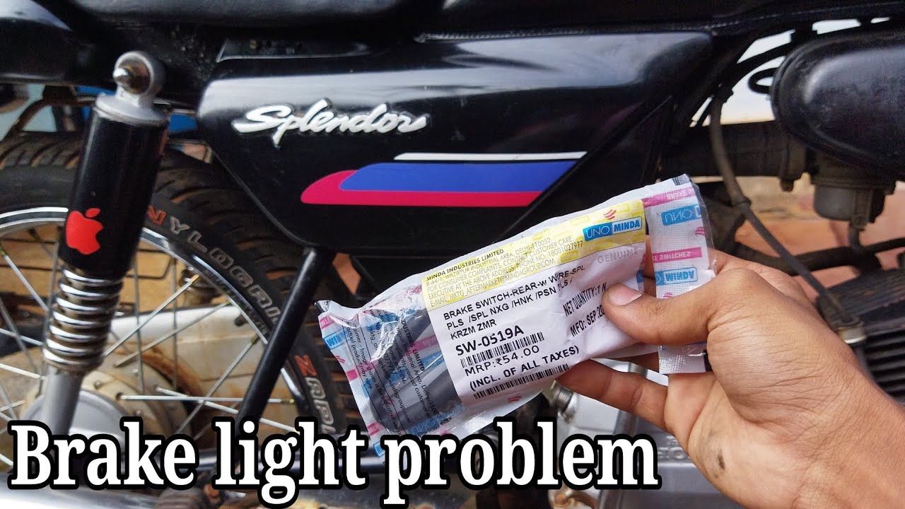 How to replace Splendor rear brake light switch | Hero honda splendor