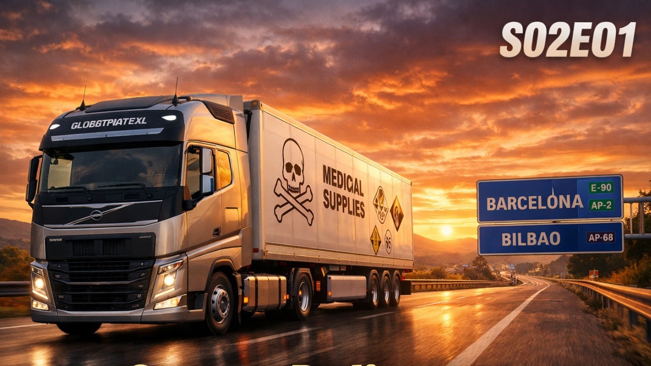 Sunset Delivery Across Spain | Barcelona to Bilbao | ETS2 S02E01