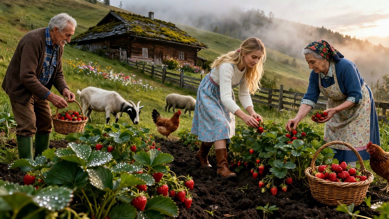 Peaceful Morning in the Countryside | Harvesting fruits, Farming & Simple Living