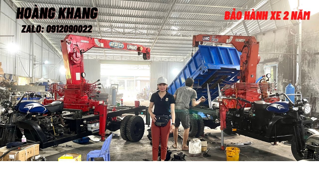 Xe Ba B&aacute;nh C&oacute; Gắn Cẩu LH: 0912090022