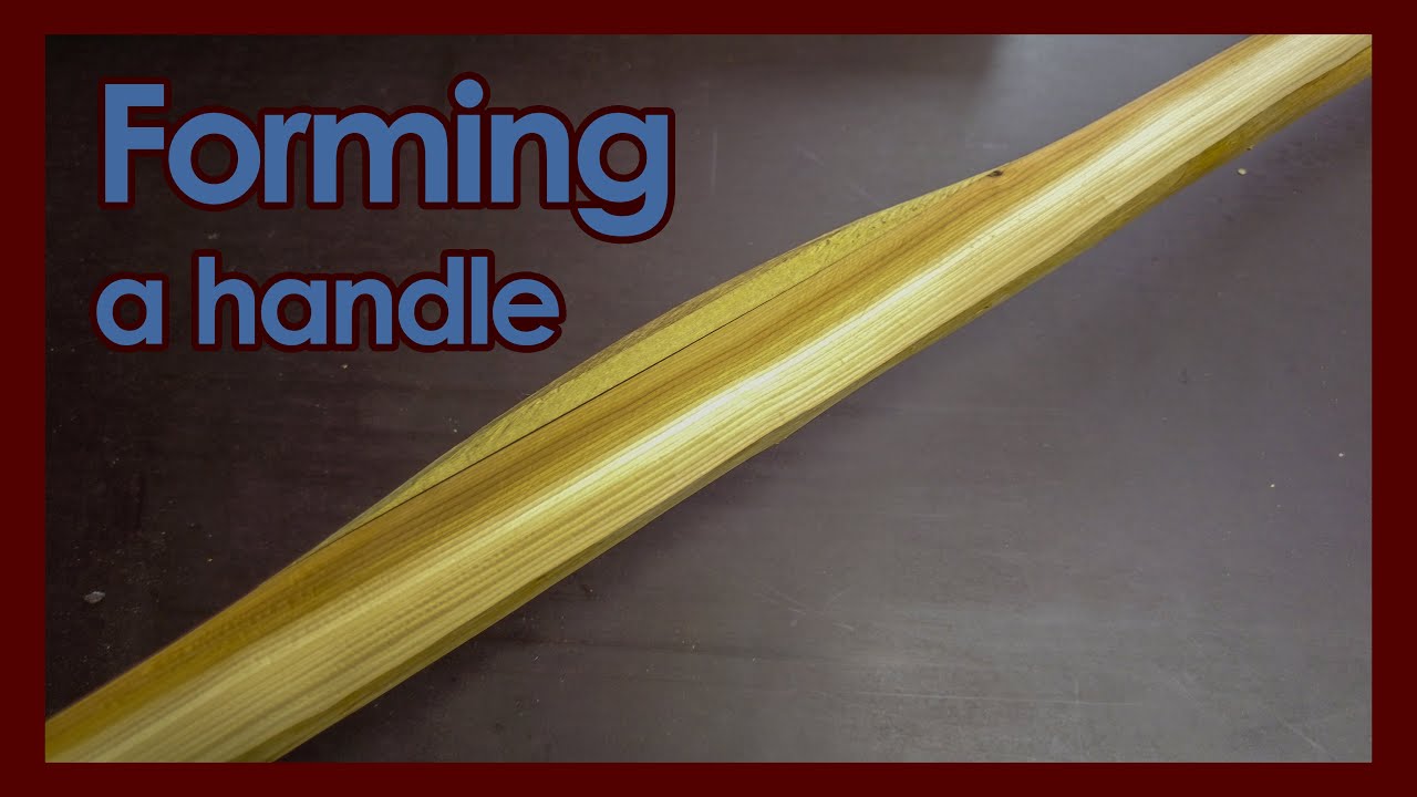 Bow making - Building a yew longbow - Part 5 - working the handle