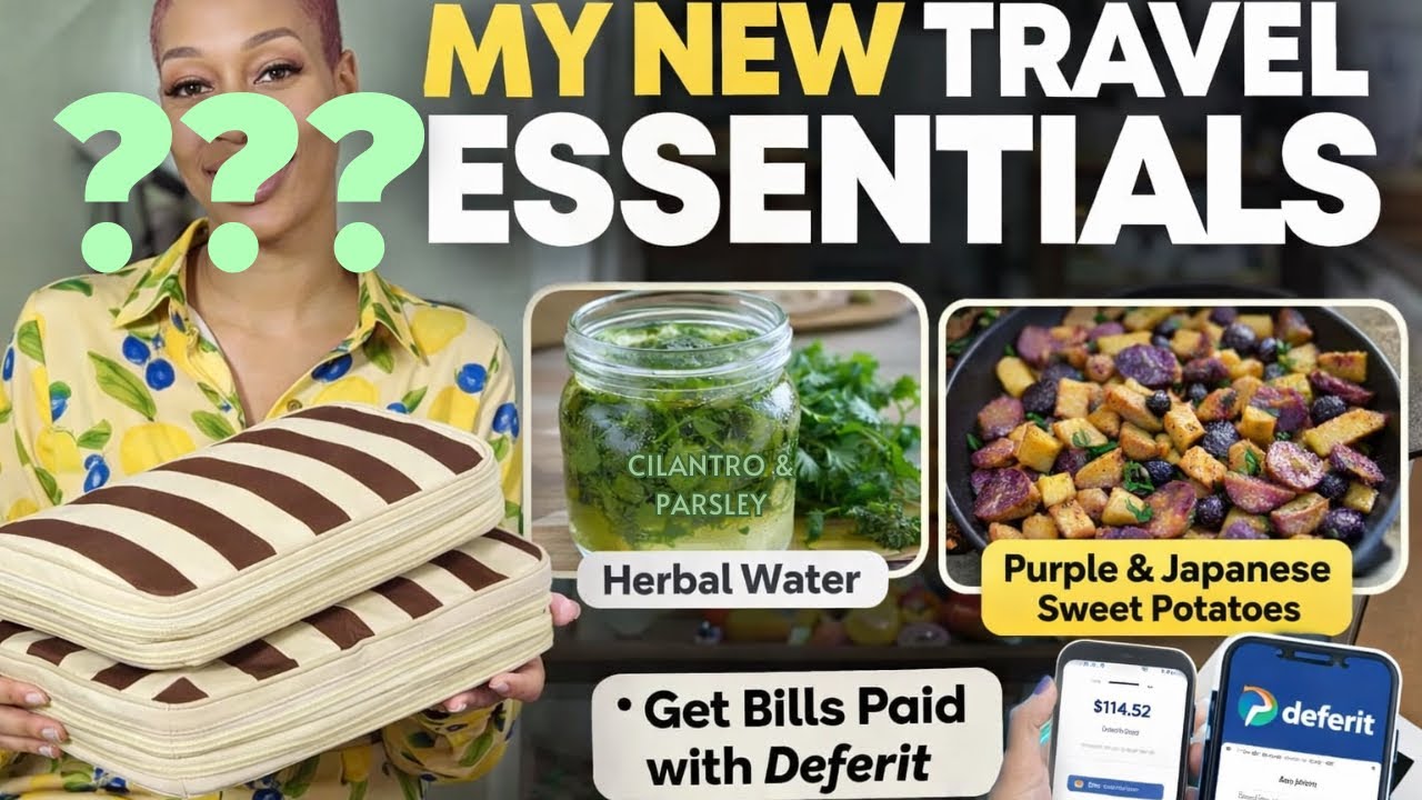 Travel ✈️ Essentials, A Game-Changing App for Bills  My Daily Herbal Water +Cooking Purple Potatoes