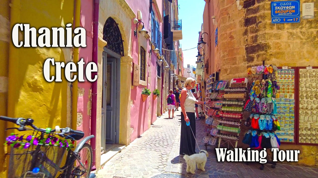 Getting Lost in the Labyrinth of Chania's Alleys - 4K Walking Tour | City Driver Tours