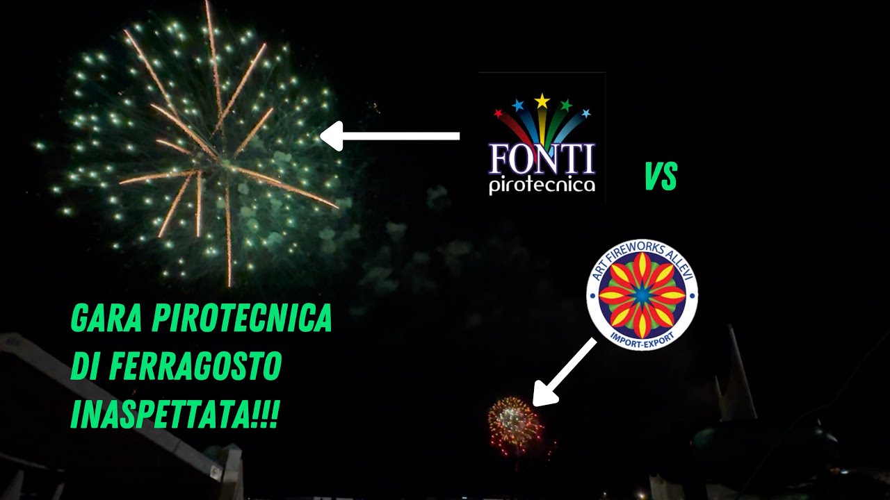Gara pirotecnica di Ferragosto inaspettata tra Fonti Pirotecnica e Allevi Fireworks 🤯