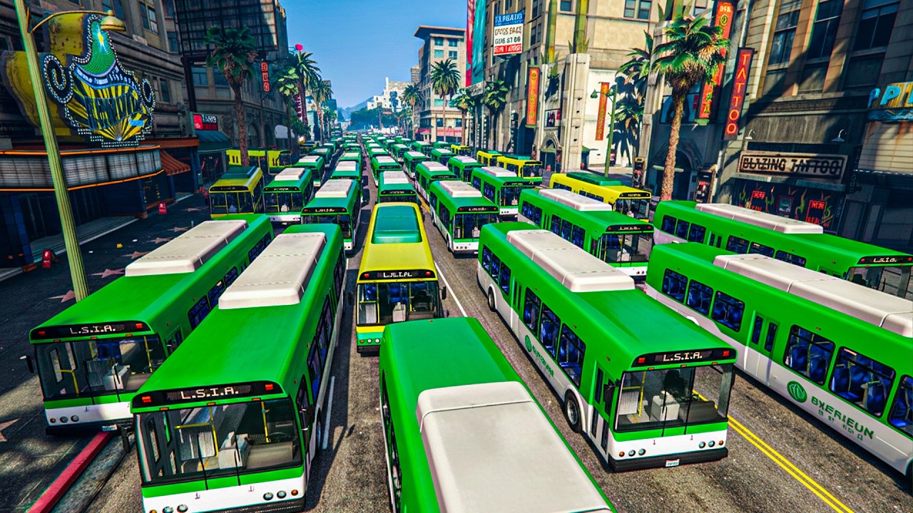 What happens if I race 100 buses in Los Santos? - GTA 5 Online