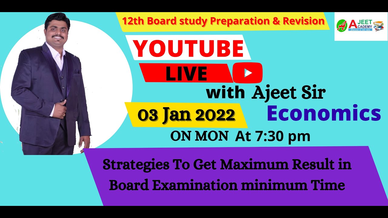 12th Board study Preparation & Revision || Economics