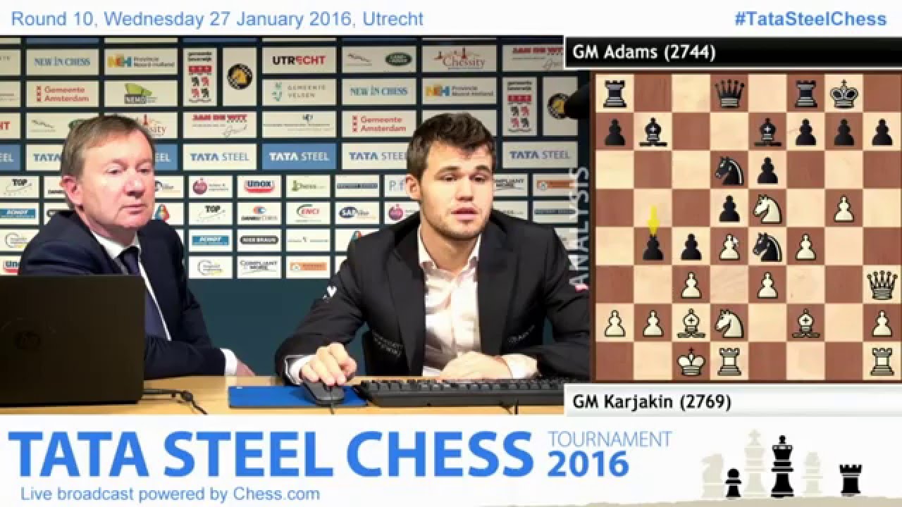 Magnus Carlsen post game with Anish, Analysis the tournament - Tata Steel Chess 2016
