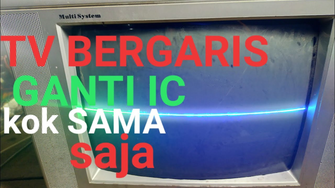 Cara servis tv China bergaris diganti IC vertikal sama saja