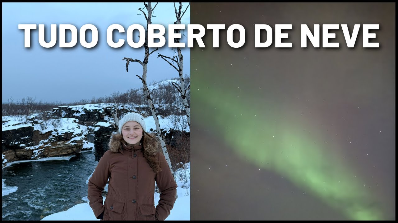 Visitamos o parque nacional de Abisko todo coberto de neve e vimos a Aurora Boreal | VLOGMAS
