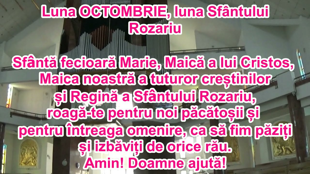 Octombrie luna Sfântului Rozariu
