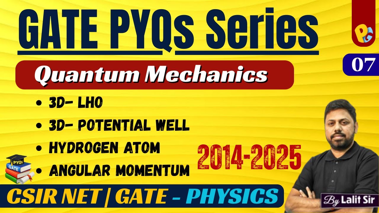Quantum Mechanics PYQs GATE Physics (2012&ndash;2025) | Complete Syllabus | CSIR NET & GATE