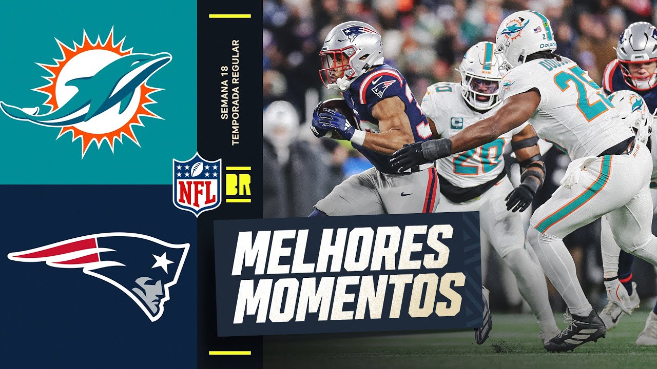 Miami Dolphins vs New England Patriots | Melhores Momentos - Semana 18 | NFL 2025