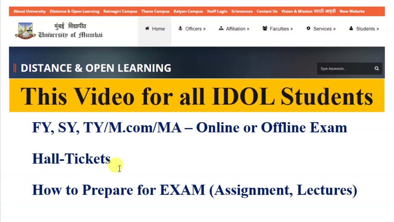 IDOL New Updates | How to Prepare for IDOL Exam 2021 | FYBCOM | FYBA | IDOL Mumbai University