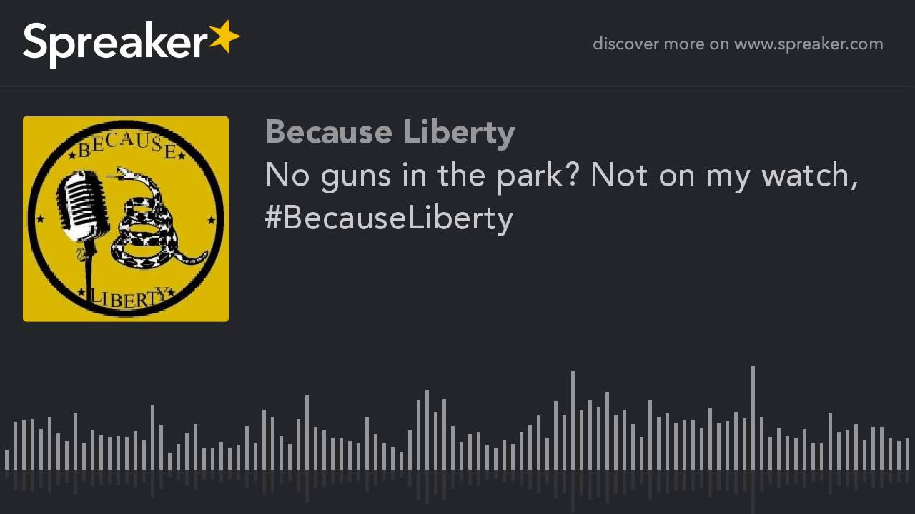 No guns in the park? Not on my watch, #BecauseLiberty (part 1 of 2)