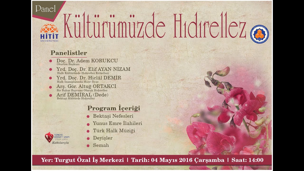 04 05 2016 Kültürümüzde Hıdırellez Paneli