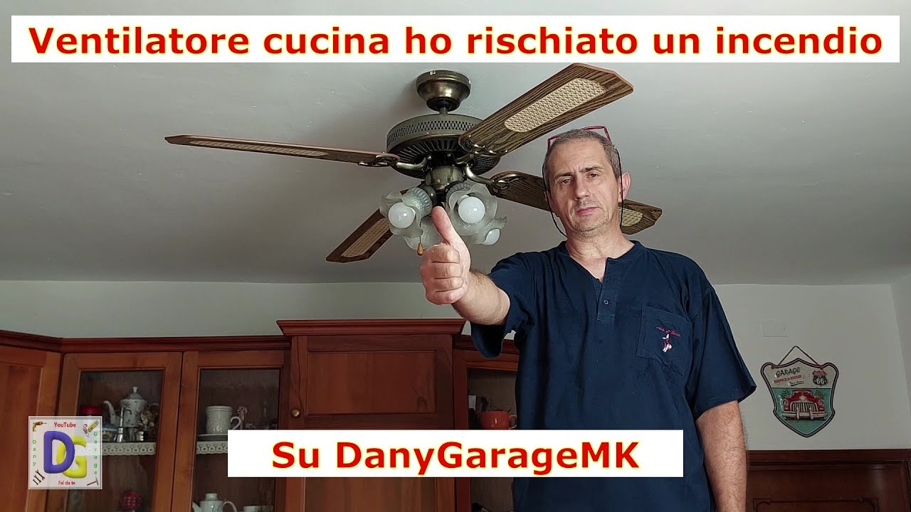 Ventilatore/lampadario cucina ho rischiato l'incendio  ---- Kitchen fan lamp risked the fire.