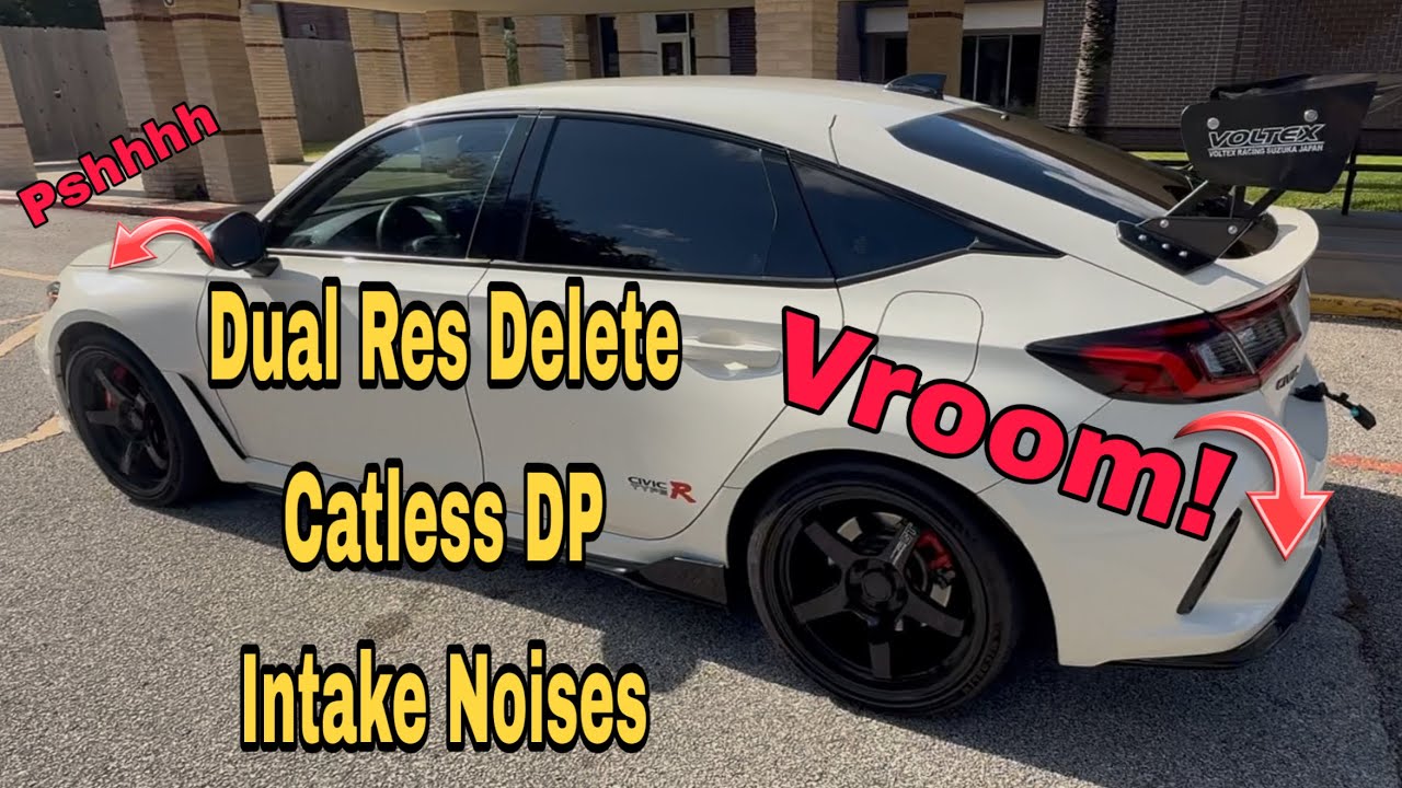 Honda Civic Type R — удаление резонатора и приемной трубы