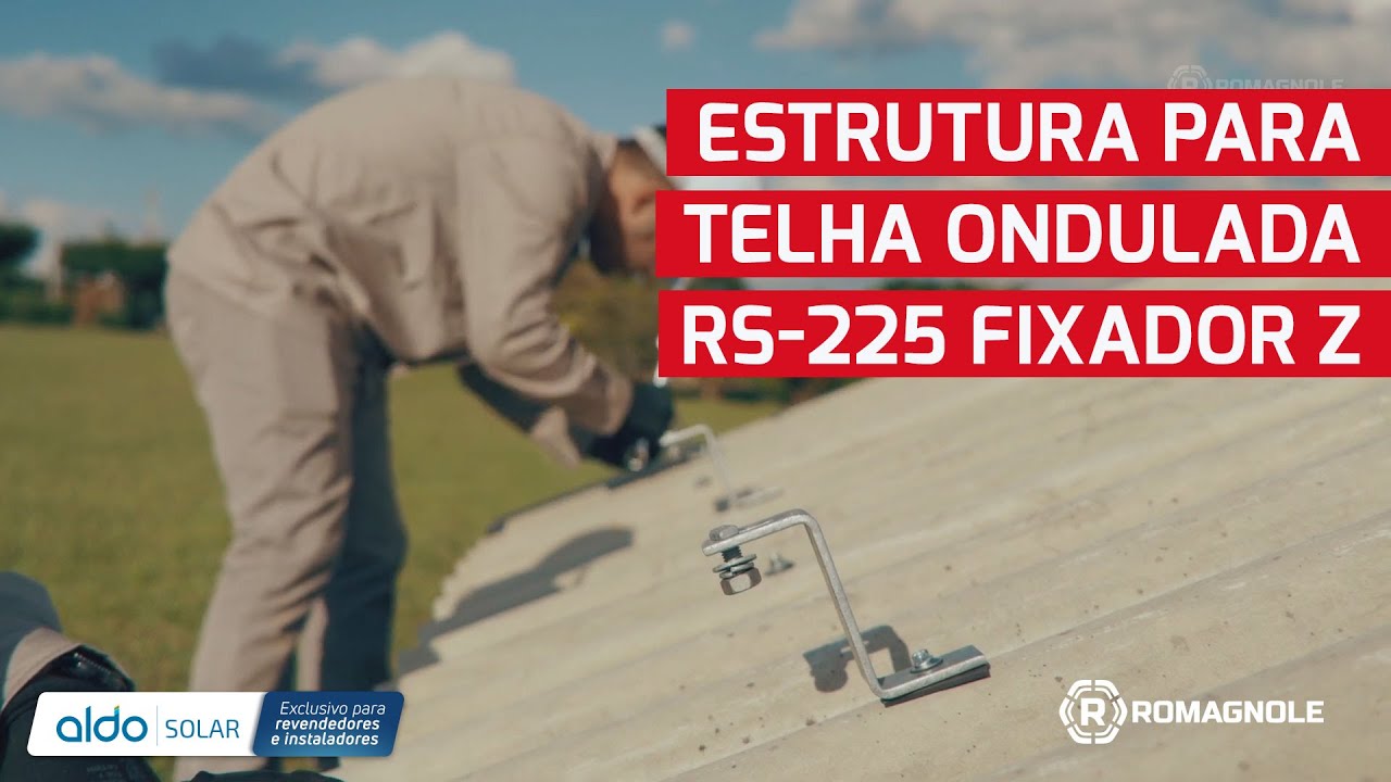 Como instalar a estrutura para telha ondulada RS 225 Fixador Z da Romagnole
