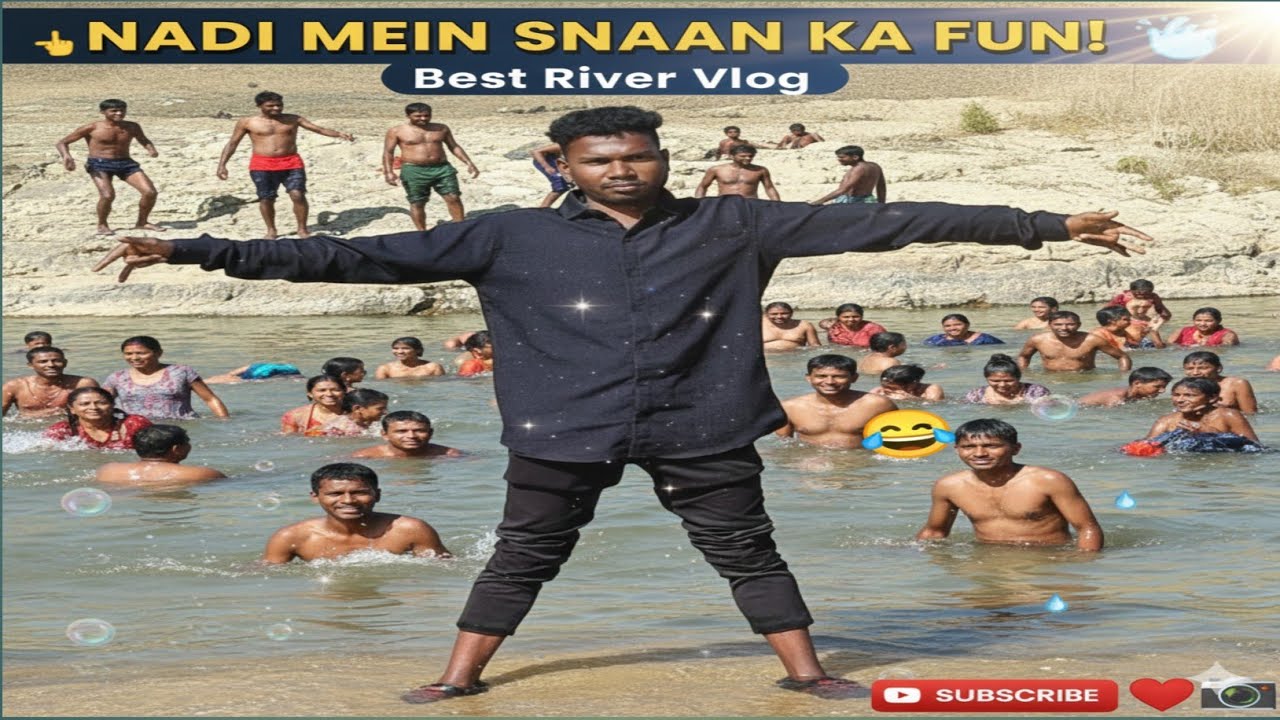 Nadi🌊 ka thanda🏞️ paani aur 🌅doston ki masti: 🔥Isse behtar kuch nahi! 🙌 #minivlog #dailyvlog #vlog 😋