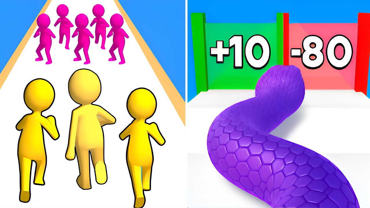 Join Blob Clash 3D VS Snake Run Race 🧬🐍 All Levels Max Update Walkthrough Mobile NEW Gameplay J8RX