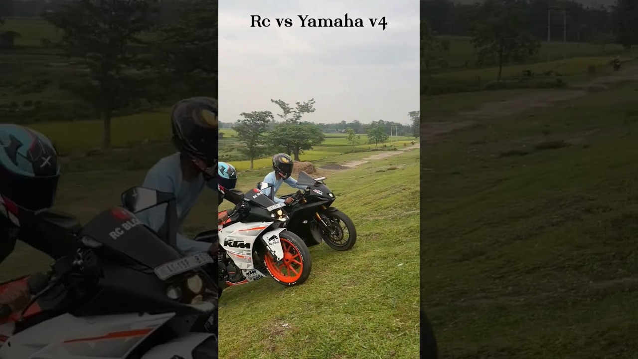 KTM RC 125 vs Yamaha R15 V4 #youtubeshorts #shorts #shortvideo