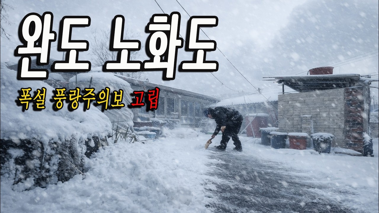 [두발로15] 남쪽 나라 완도,노화도가 언제부터 북극섬 으로 바뀌었나요?? 풍랑주의보 와 폭설로 배가 안 떠서 고립되다!!!