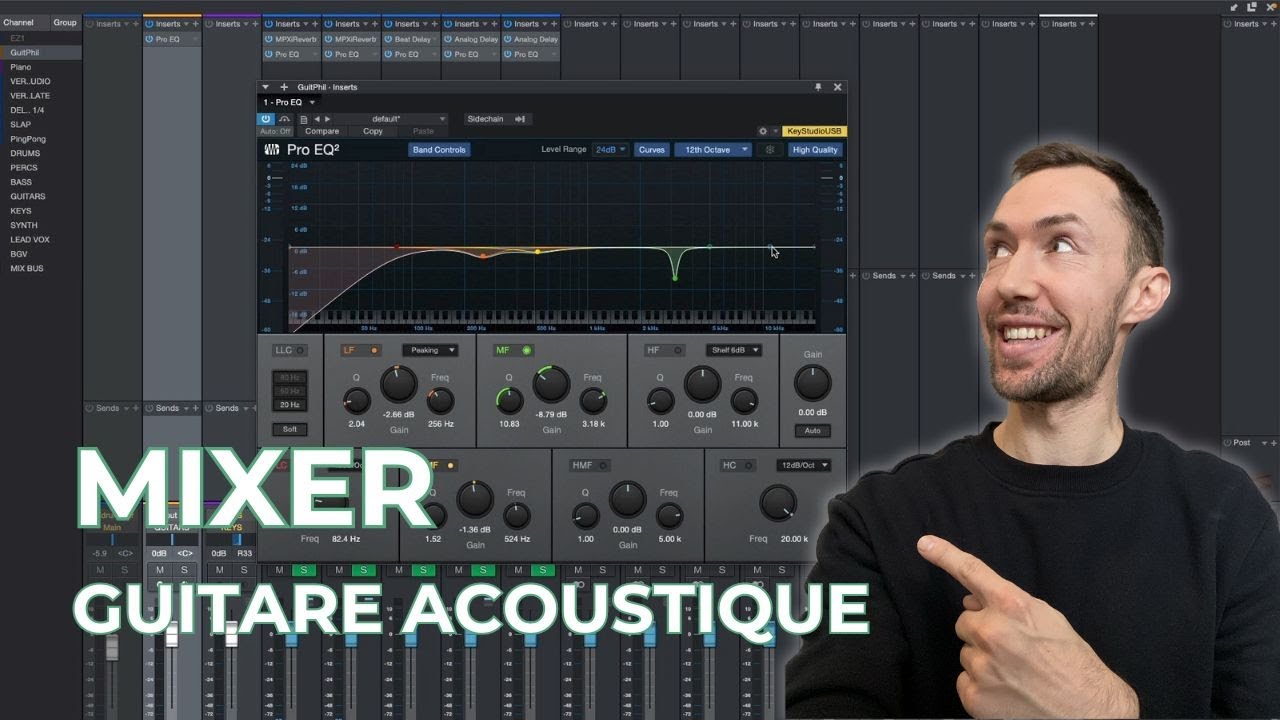 2 étapes : mixage de la guitare acoustique