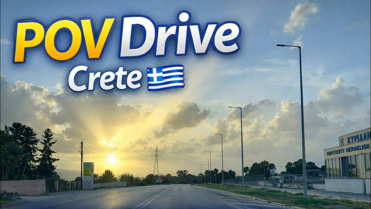 POV Drive Through Rural Crete 🇬🇷 | Intense Local Driving & Sunset Views