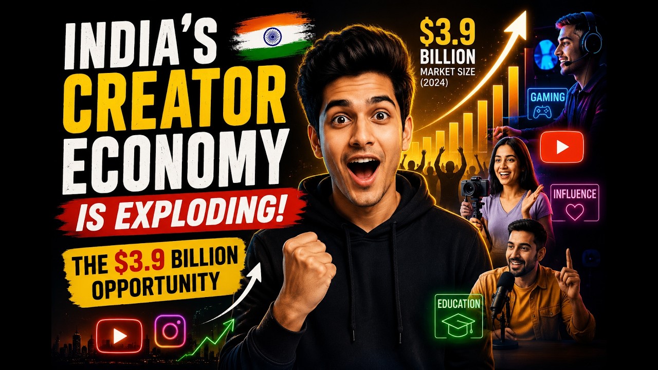 India&rsquo;s Creator Economy is Exploding 🇮🇳 | The $3.9 Billion Opportunity