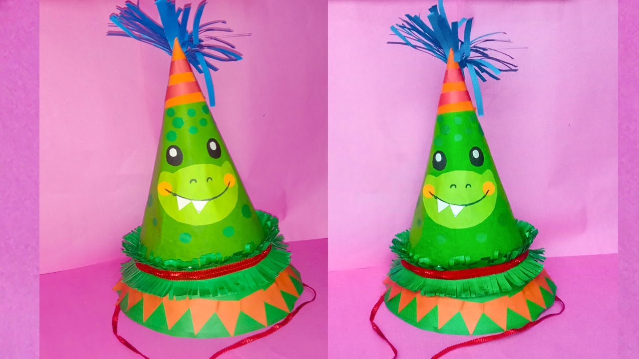 How to Make Happy Birthday Hat | DIY Dinosaur Birthday Hat  | Hania craft ideas | #birthdayhat
