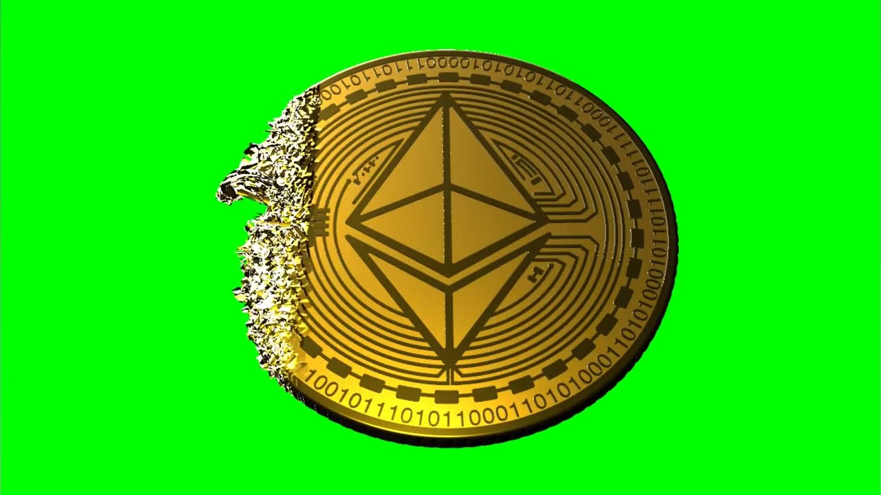 Ethereum - peeling animation | Green Screen Effects | 4K UHD @60fps | Download Ethereum 3D model