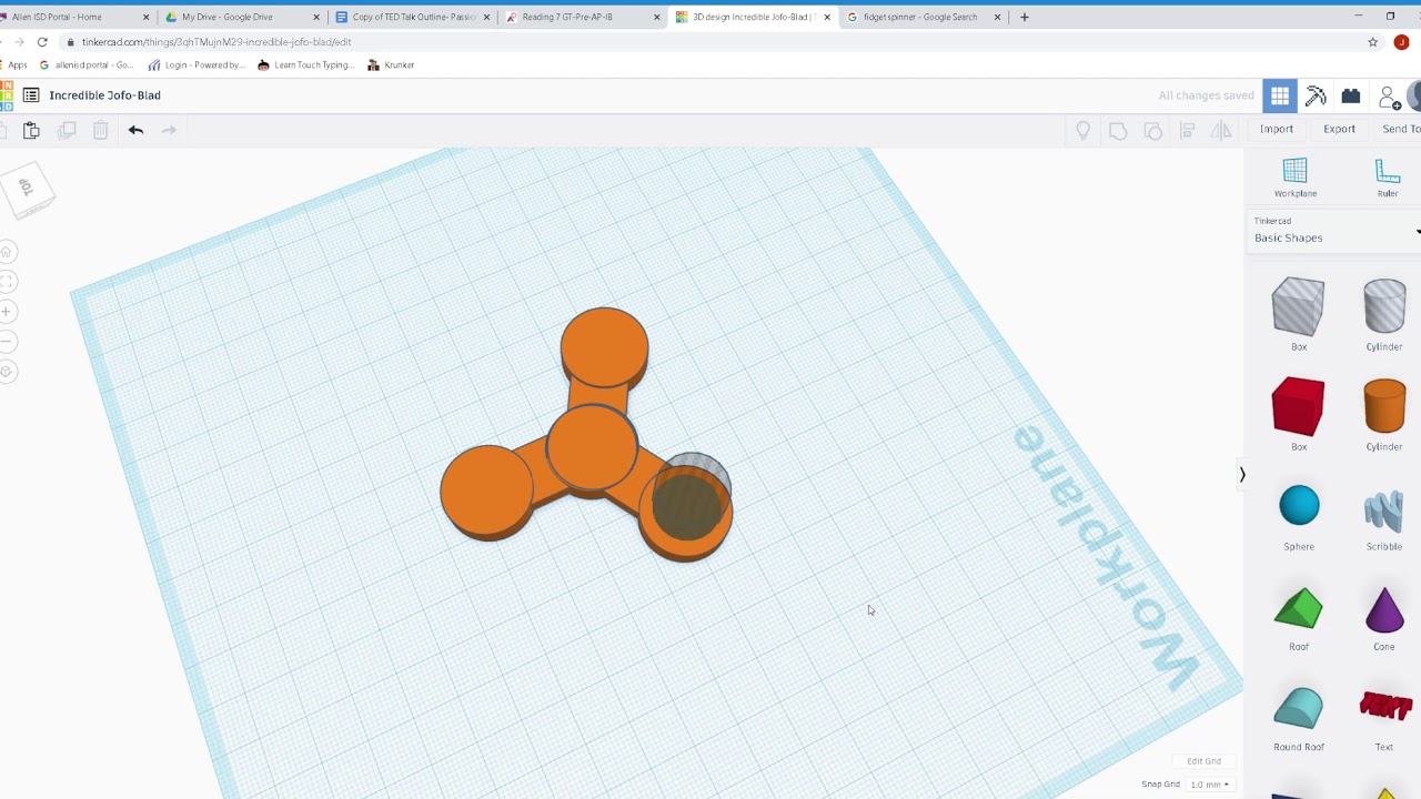 Fidget Spinner (TinkerCAD)
