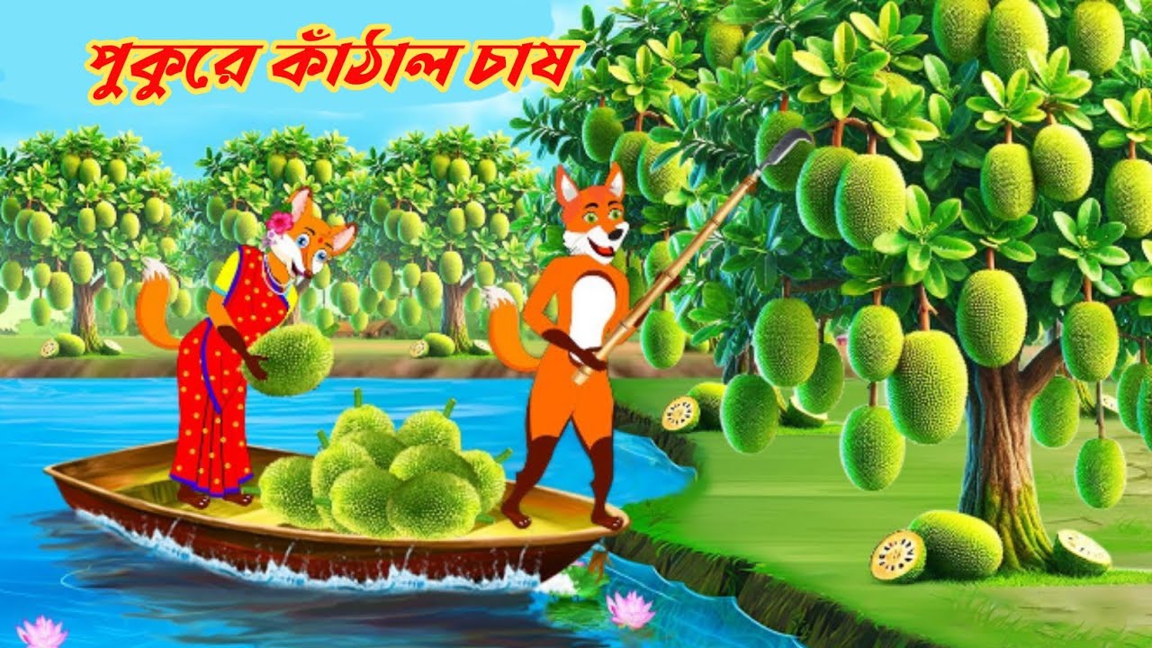 পুকুরে কাঠাল চাষ | Bengali Cartoon | Fox Cartoon | Sialer Cartoon | Bangla Cartoon |  Cartoon video