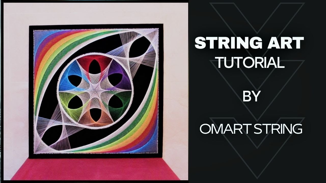 How to make an amazing mandala l rainbow with string art.