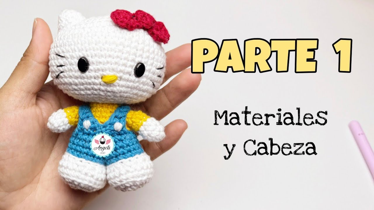 Hello Kitty амигуруми 10 см - Часть 1 | Вязаные крючком ангелы от Mariangeles Gala (БАЗОВЫЙ УРОВЕНЬ)
