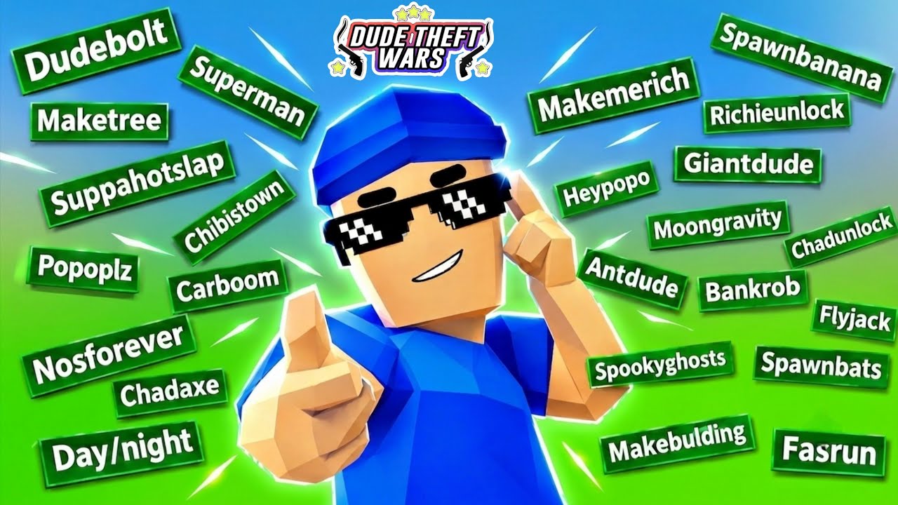 30+ SECRET CHEAT CODES You NEED to Try in Dude Theft Wars! 😱