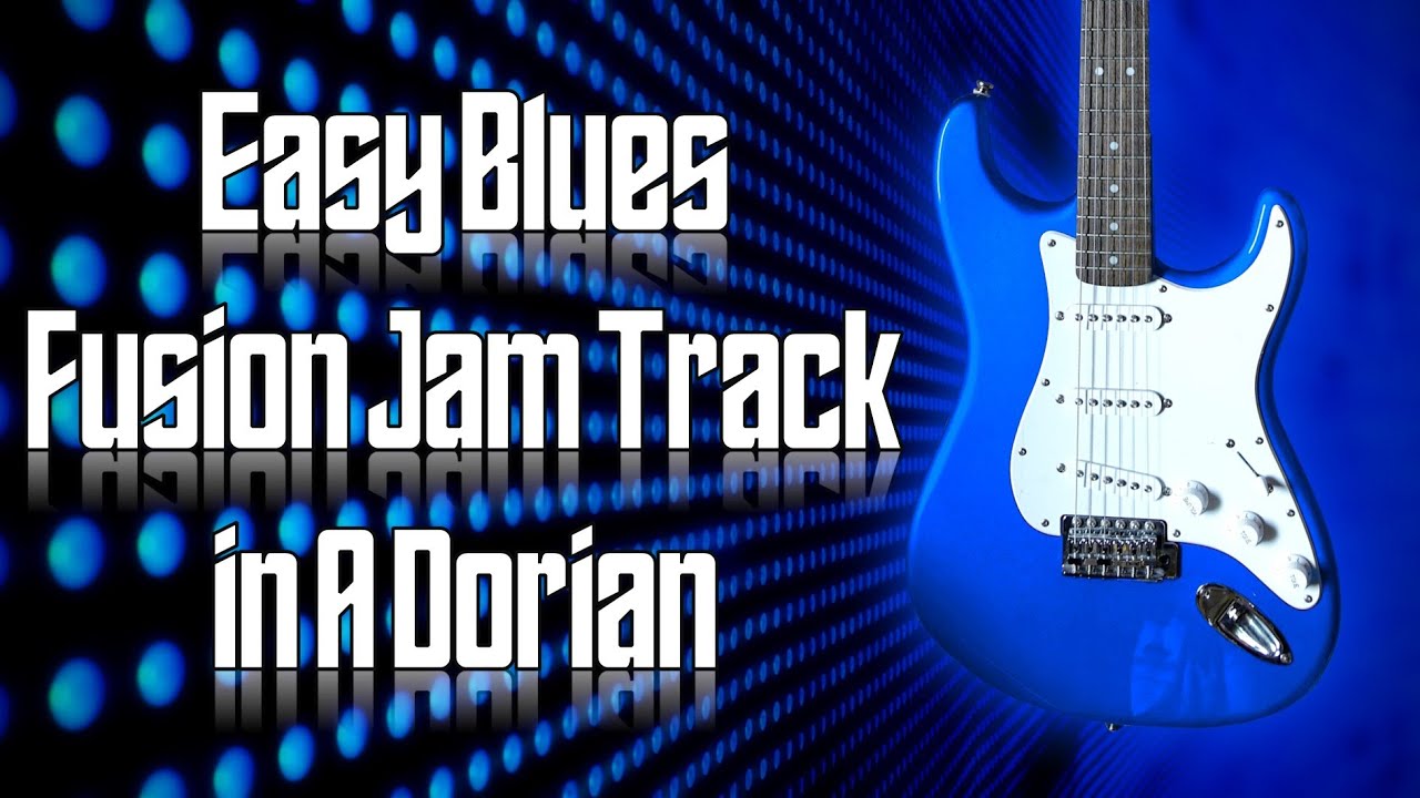 Easy Blues Fusion Jam Track in A Dorian 🎸 Guitar Backing Track
