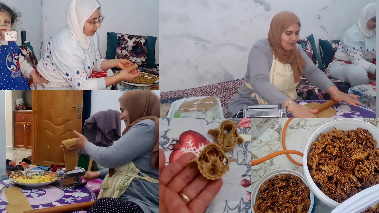 رحيمة و راوية اليوم تجردو على الشباكية ديال اللوز عولو أجواء عائلية 🥰
