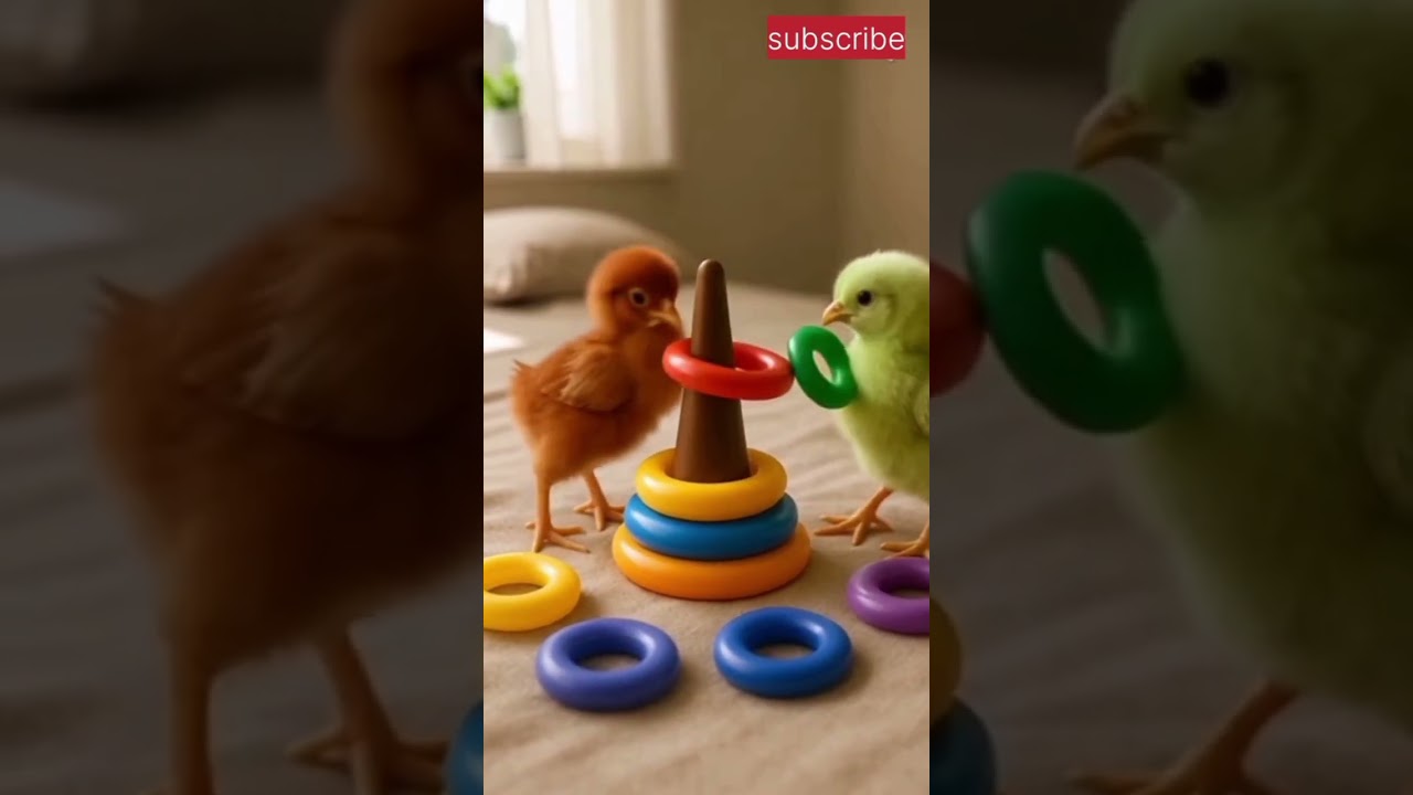 Colorful Teamwork: Smart Chicks at Play 🐣🎨