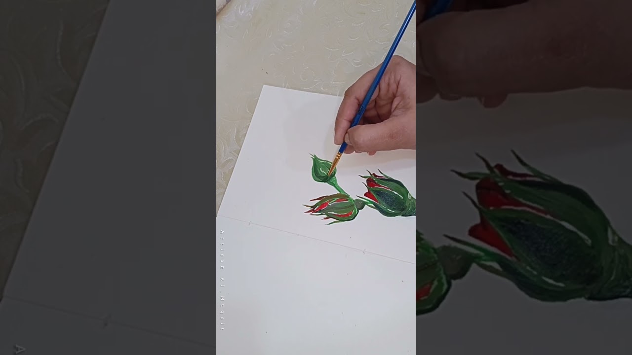 Flower bud painting 🖌️🎨