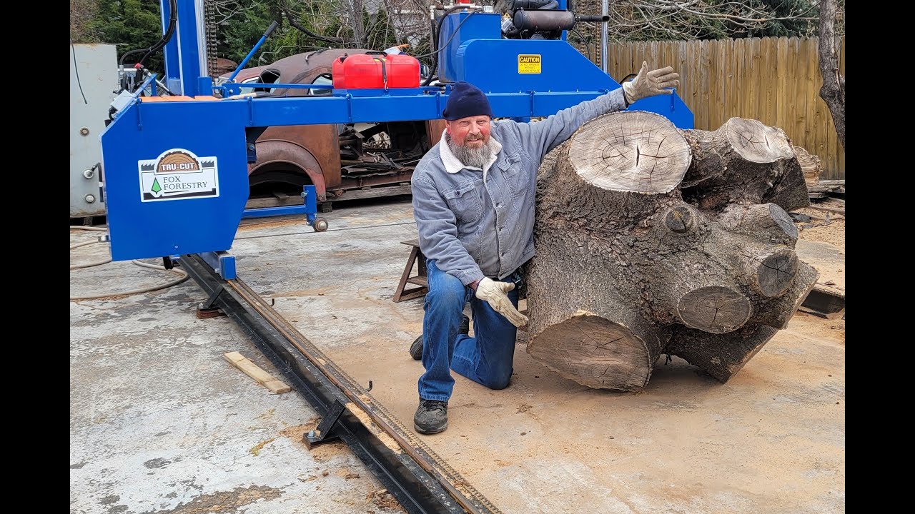 Saw Milling a mountain ash with a Tru-Cut Sawmill