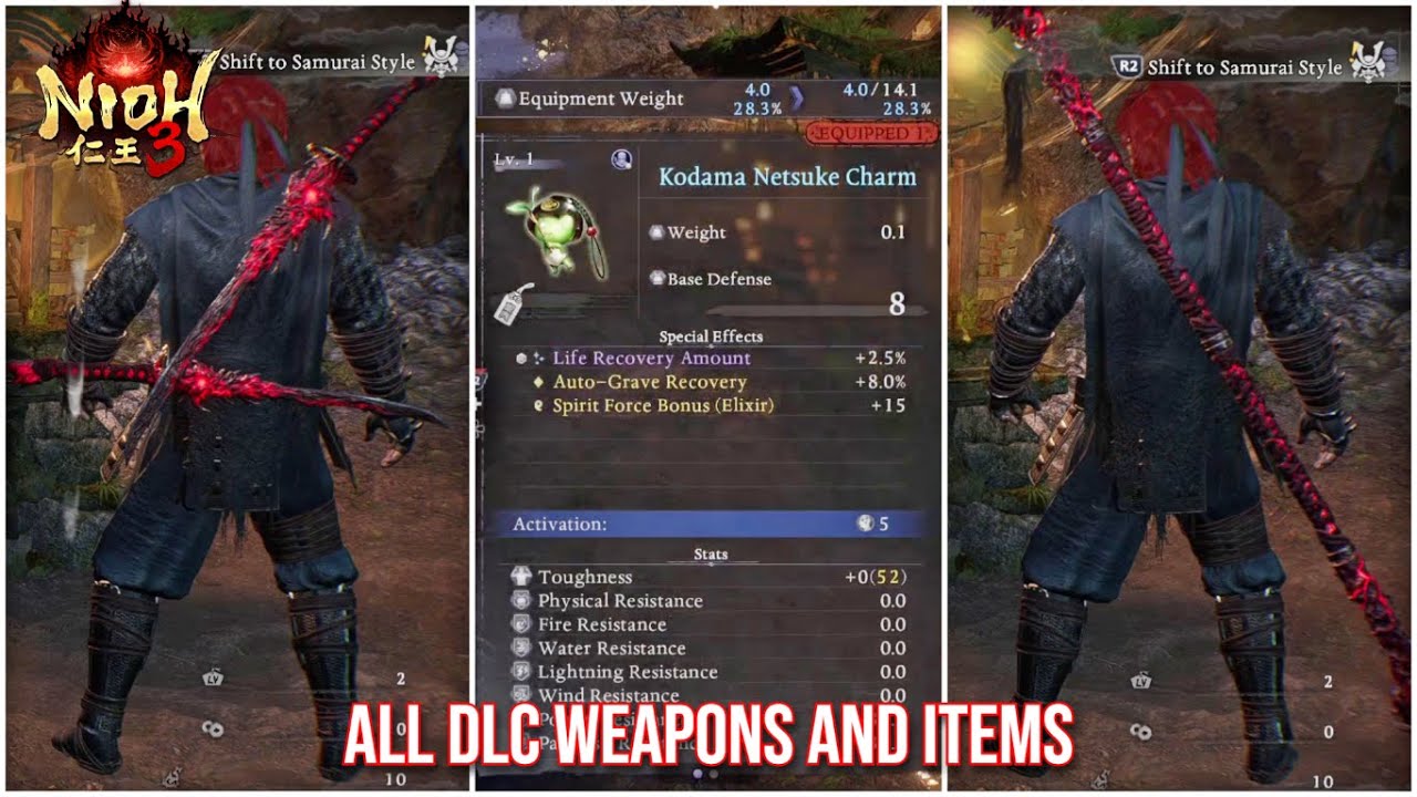 Nioh 3 Gameplay - All DLC Items and Weapons