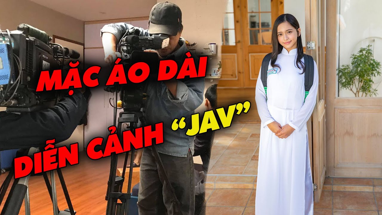 Nữ diễn viên JAV Ran Sakita gốc Việt mặc áo dài đóng cảnh người lớn Nhật Bản