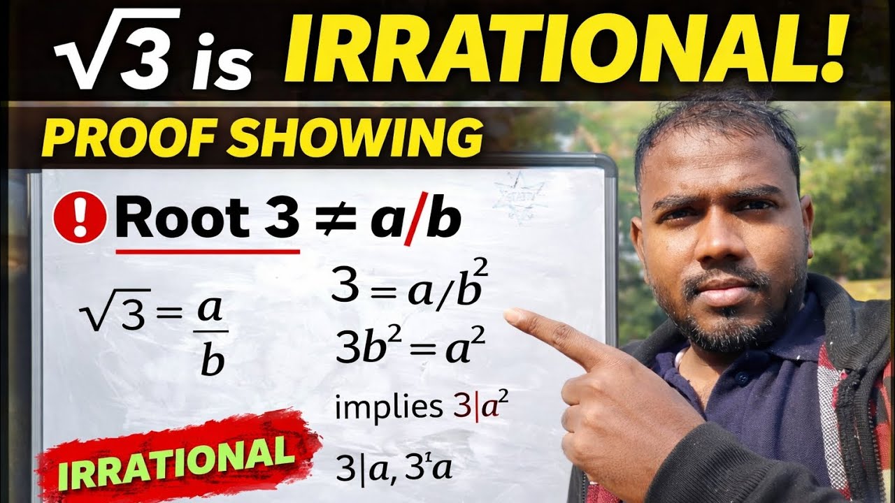 Prove root √3 is irrational number |class 10th Maths#focuswilled #maths #focuswilled #education 