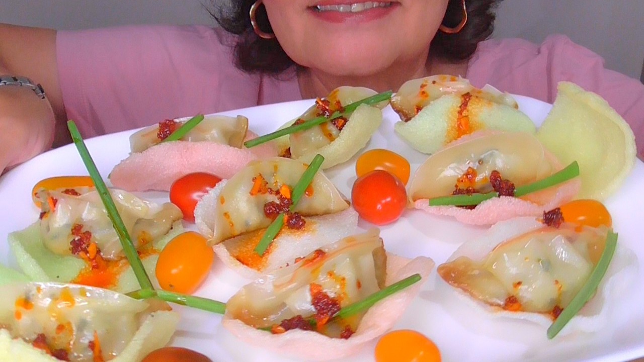 ASMR EATING [Mouth Watering Juicy Dumplings} NO TALKING MUKBANG | EATING CRUNCHY SOUNDS | MEB ASMR