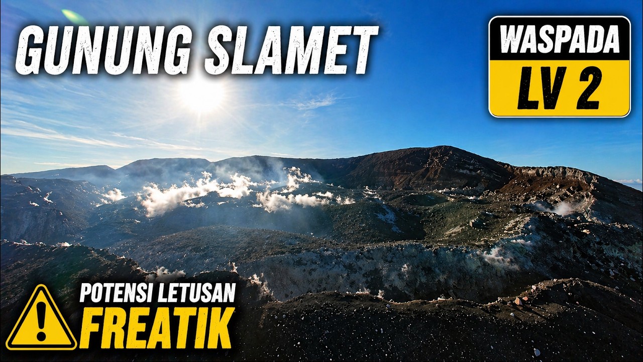 NGERI! Kondisi Kawah Gunung Slamet dari Dekat &mdash; Suhu Ekstrem & Potensi Erupsi Freatik